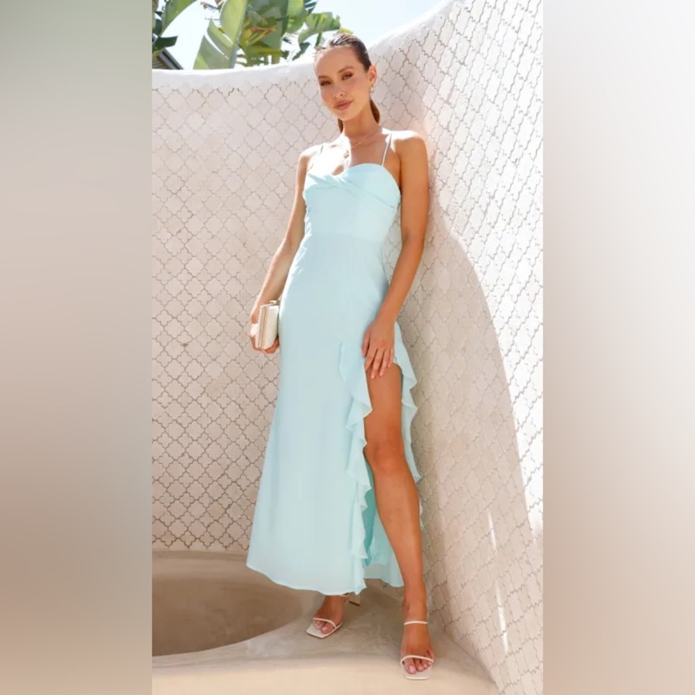Billy J Kiyah Midi Dress in Aqua